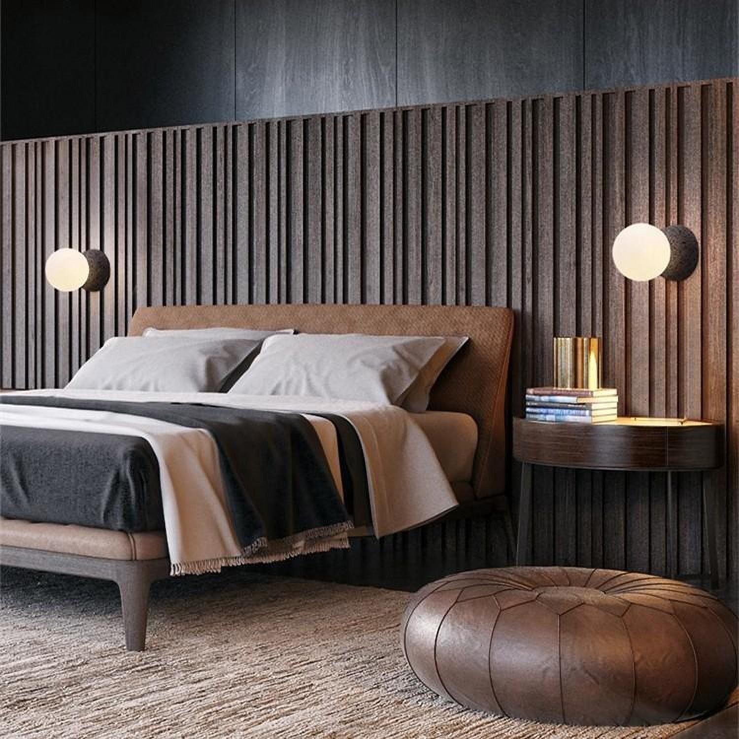 Origo Volcanic Glass Sphere Wall Light
