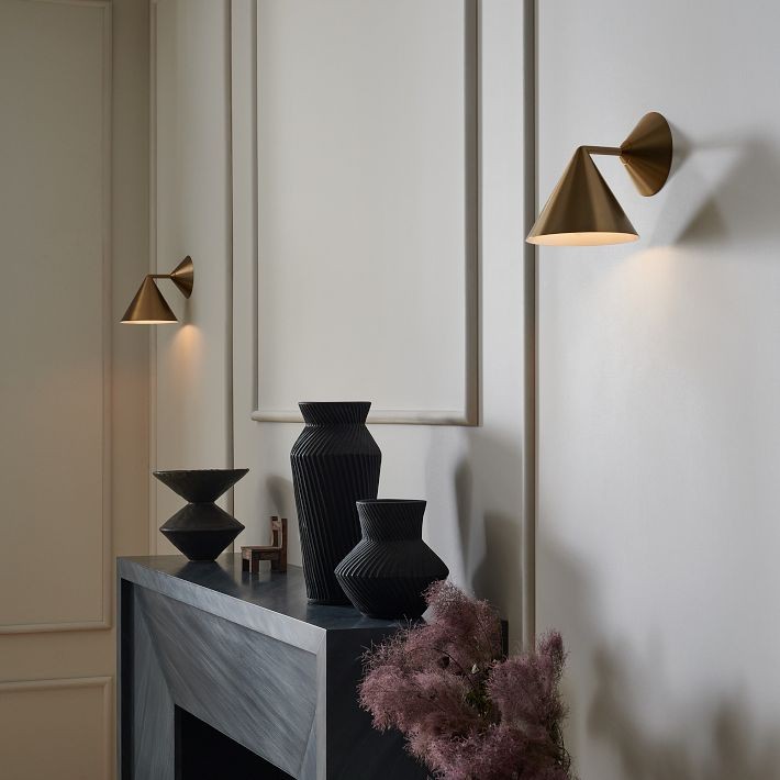 Brivana Sconce Wall Light - Brass Modern Lighting for Bedroom & Hallway T270