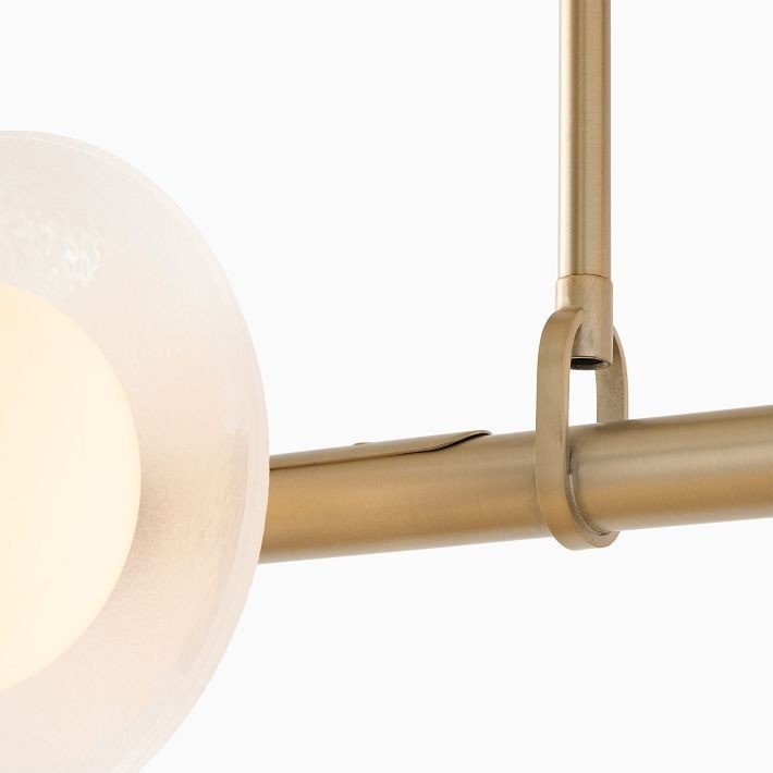 Elorina 6-Light Linear Chandelier - Modern Metal Light Fixture - Dining Room Lighting T006