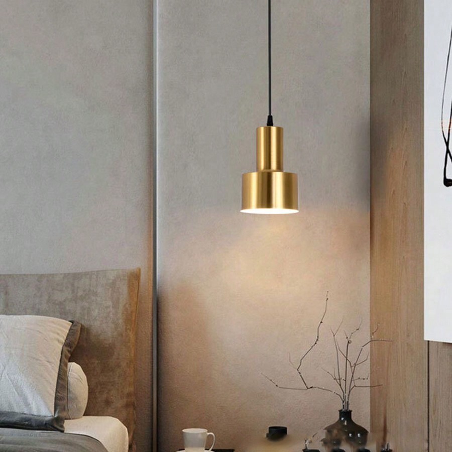 Nordic Brass Bedroom Pendant Light Modern Bar Pendant Light S95