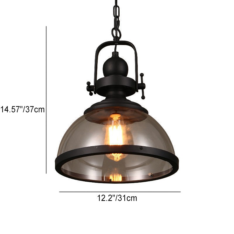 Modern Industrial Style Dome Glass Pendant Lamp M165