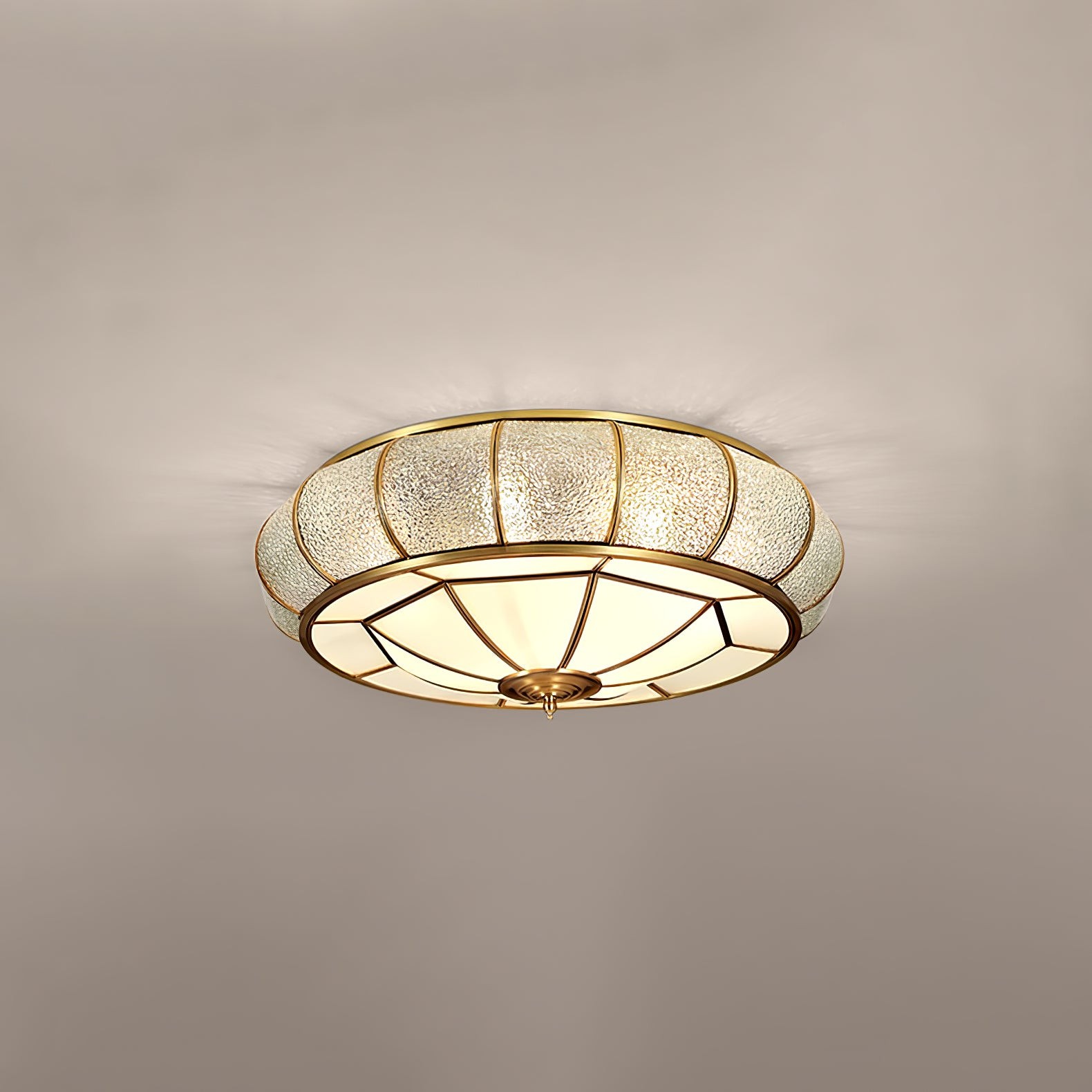 Round Textured Glass Ceiling Light M520
