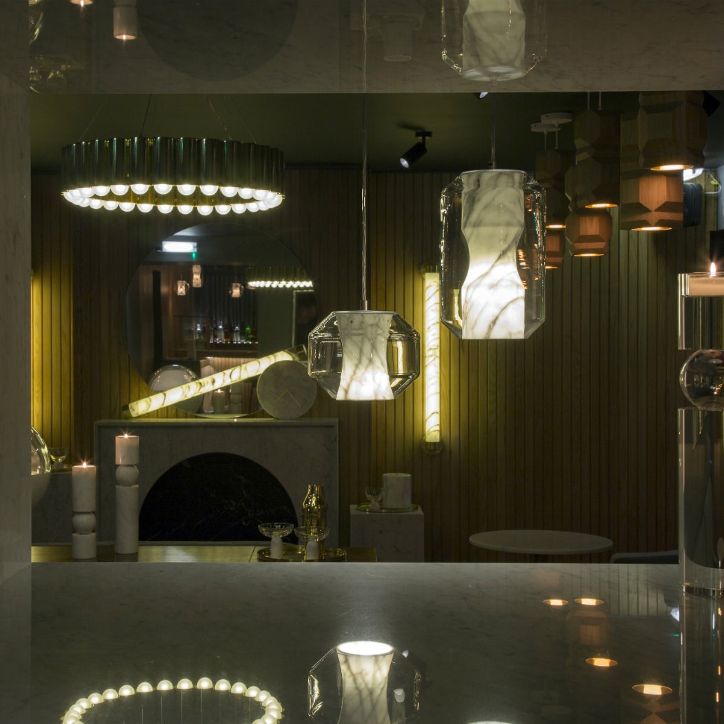 Glass Alabaster Pendant Lamp D444