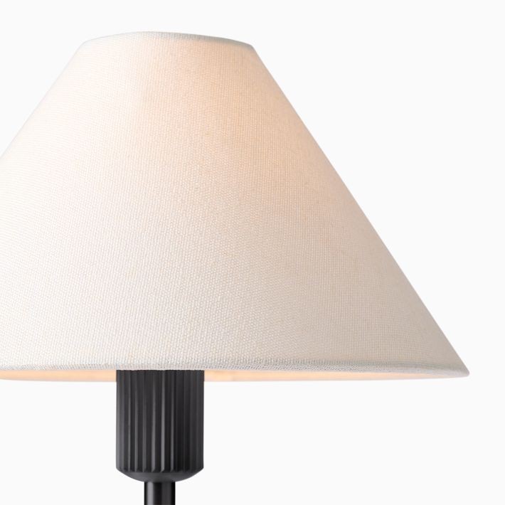 Diora Table & Floor Lamps - Linen Shade Modern Linear Style Sophisticated Accent T039