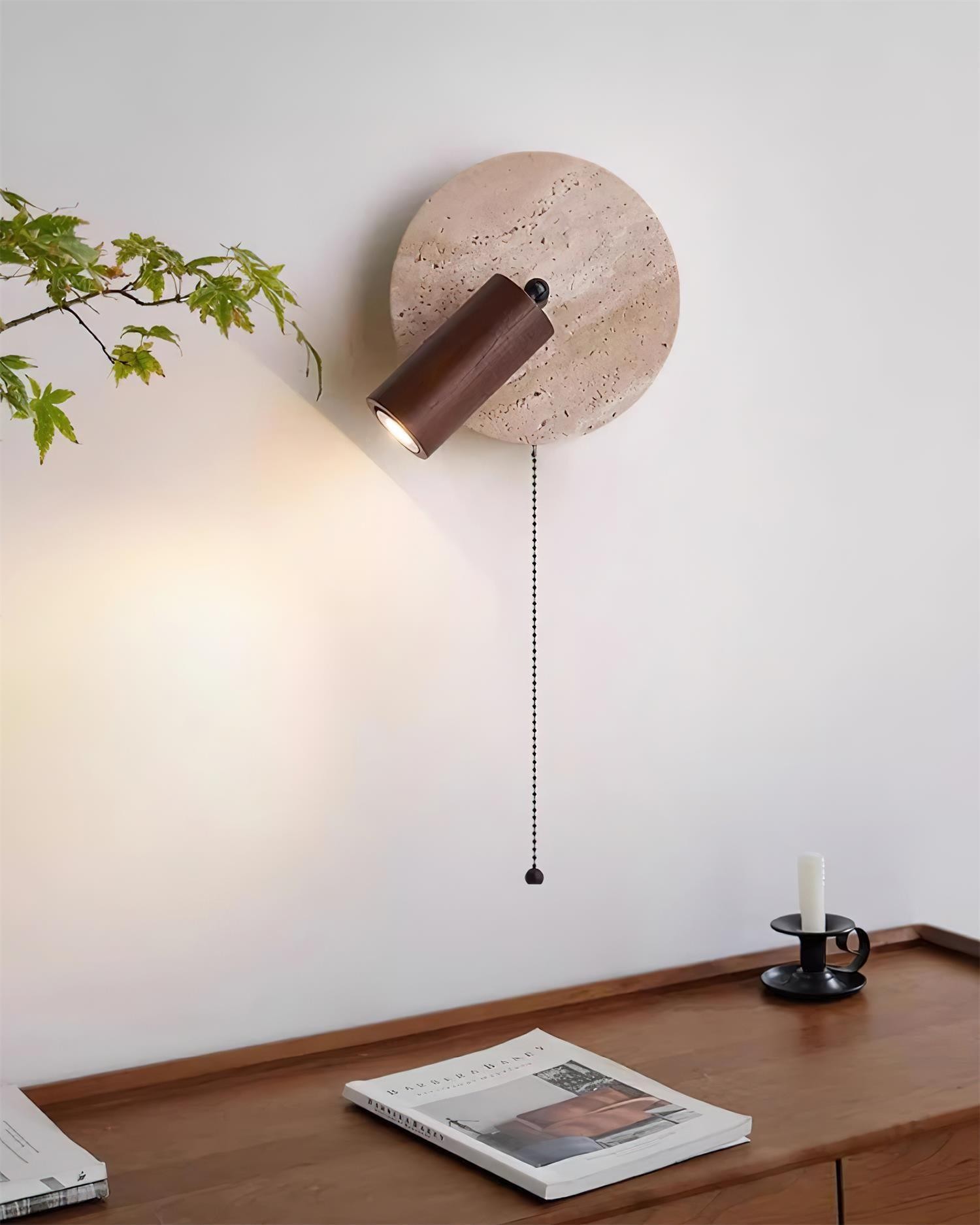 Vintage Yellow Travertine Wall Lamp M357