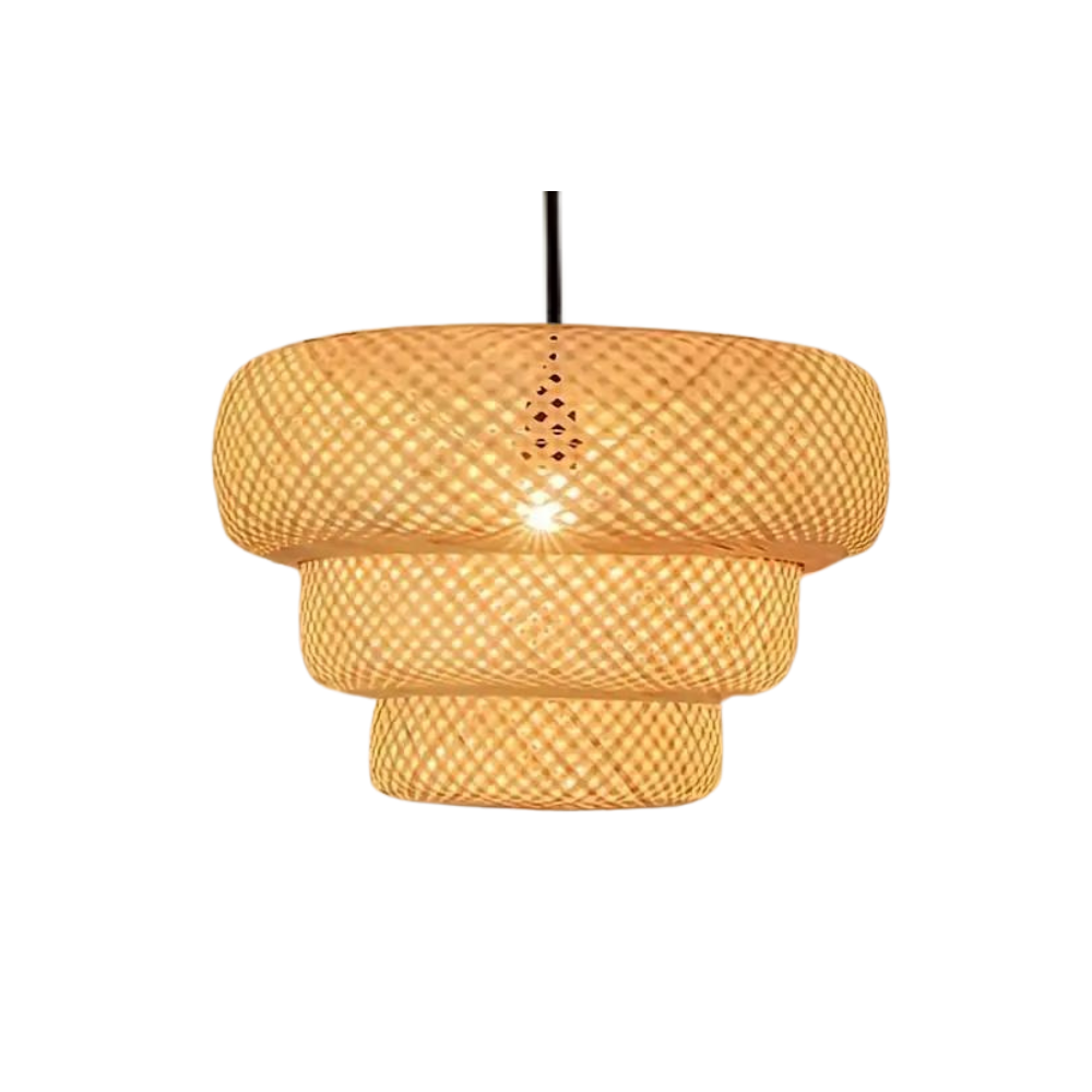Boho Bamboo Pendant Light Fixture D897