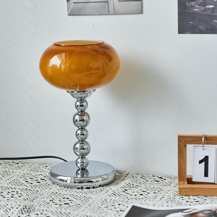 Nieoświetlona owalna lampa stołowa Persimmon na blacie