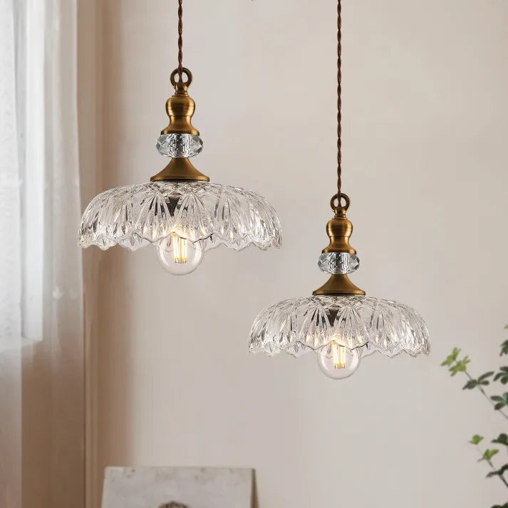 Mid Century Mini Kitchen Island Glass Pendant Light G38