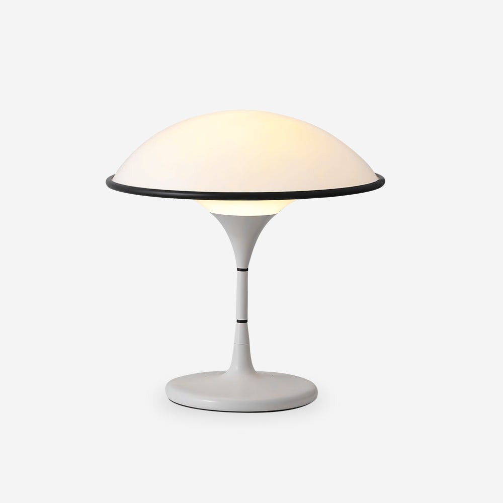 Danish Retro White Flying Saucer Table Lamp M378