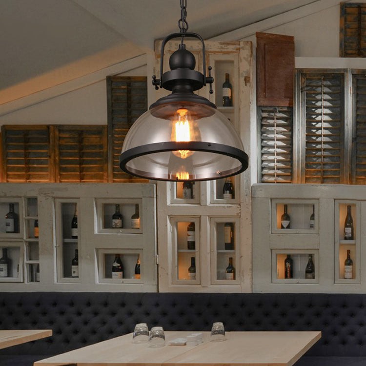 Modern Industrial Style Dome Glass Pendant Lamp M165