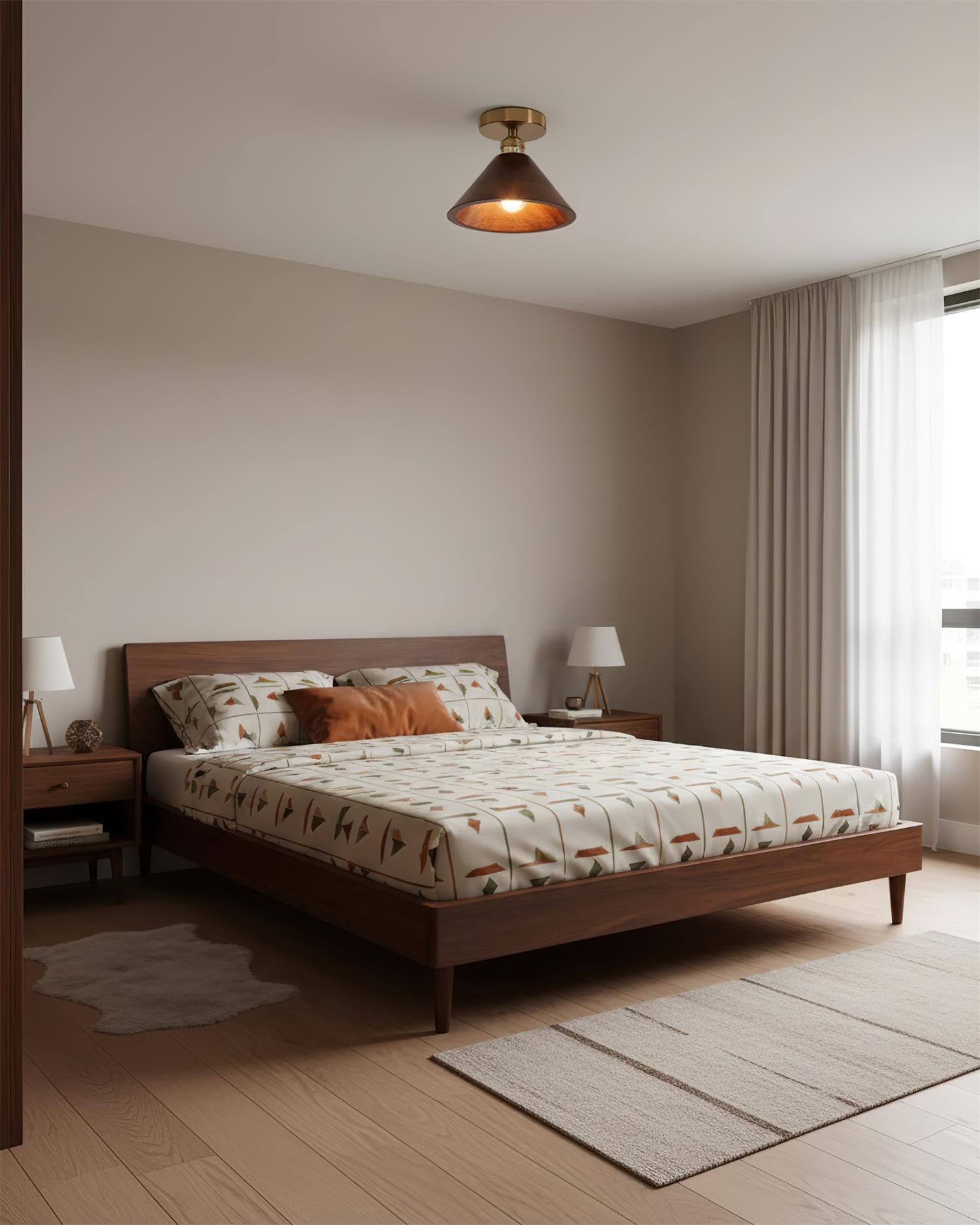 Collar Wood Ceiling Lamp D235