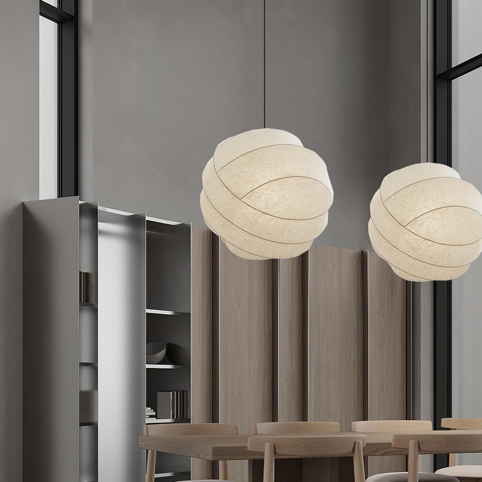 Wabi-Sabi Style Fiber Cocoon Pendant Lamp M505