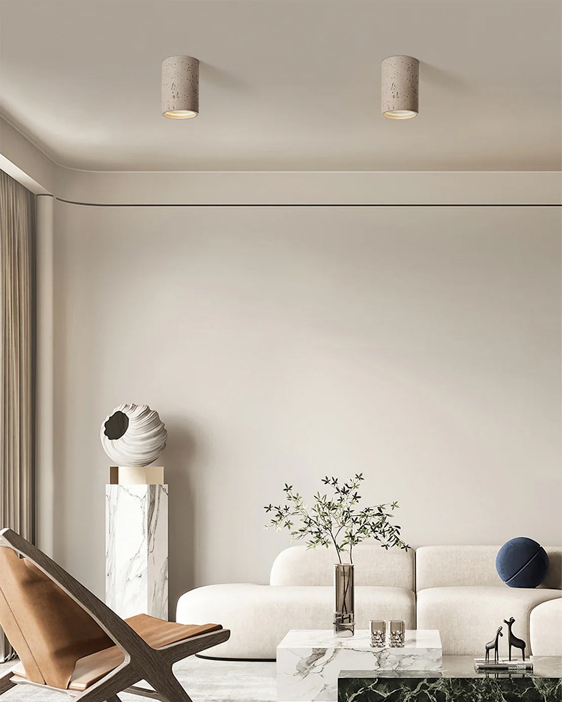Modern Wabi-Sabi Cylindrical Ceiling Lamp M172