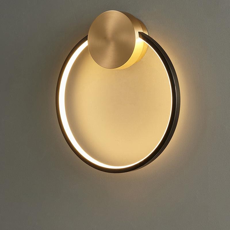 Minimalist Creative Simple Brass Round LED Wall Light M429