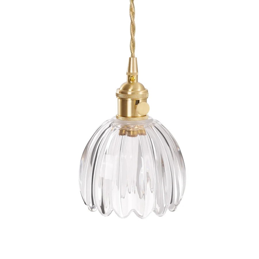 Japanese Retro Glass Flower Pendant Light S28