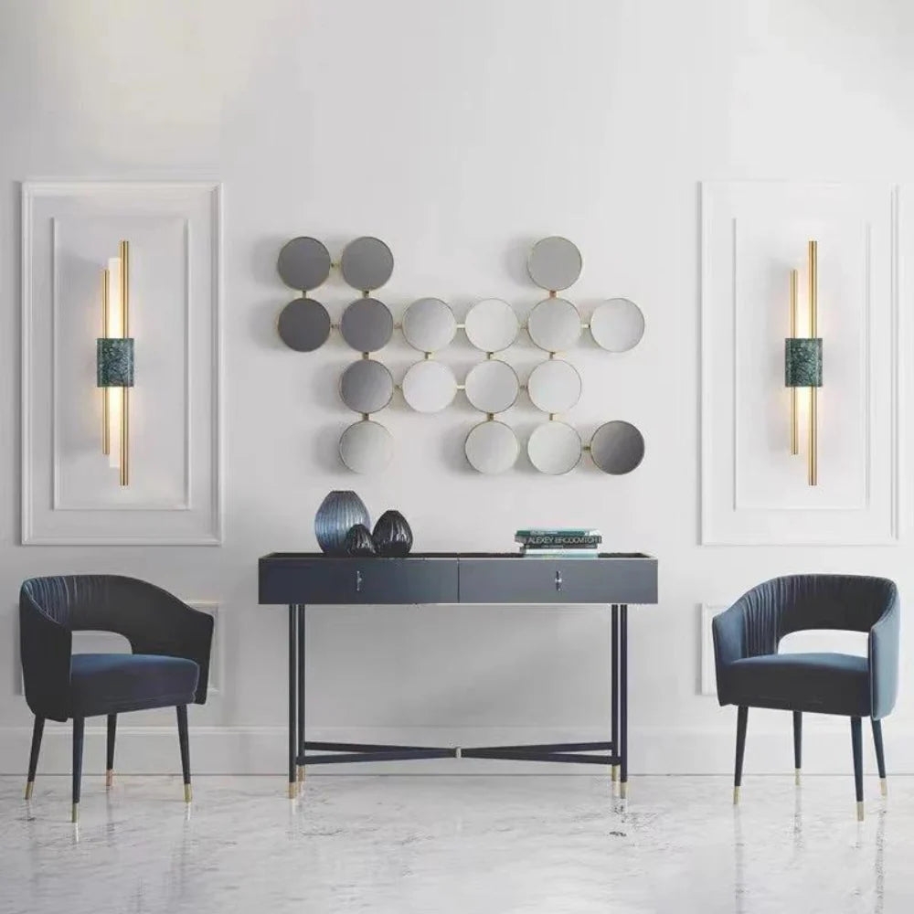 Refined Radiance Marble Accents Wall Light D787