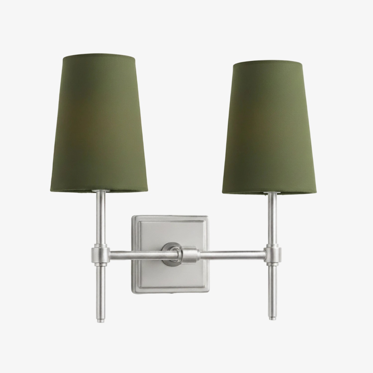Derlina White Linen Shades Wall Lamp – Retro Metal Multi-Head Lighting Fixture T273