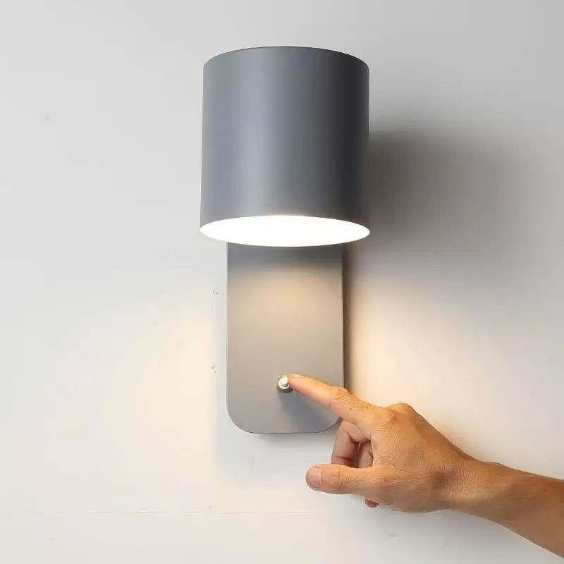 Swivel Cylinder Wall Mounted Night Light For Bedroom S27