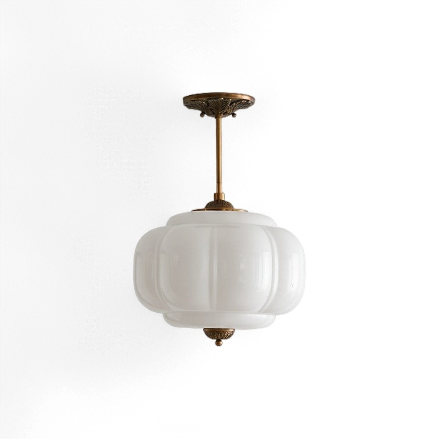 Eloise Vintage Glass Chandelier - Milk Glass Home Accent T289