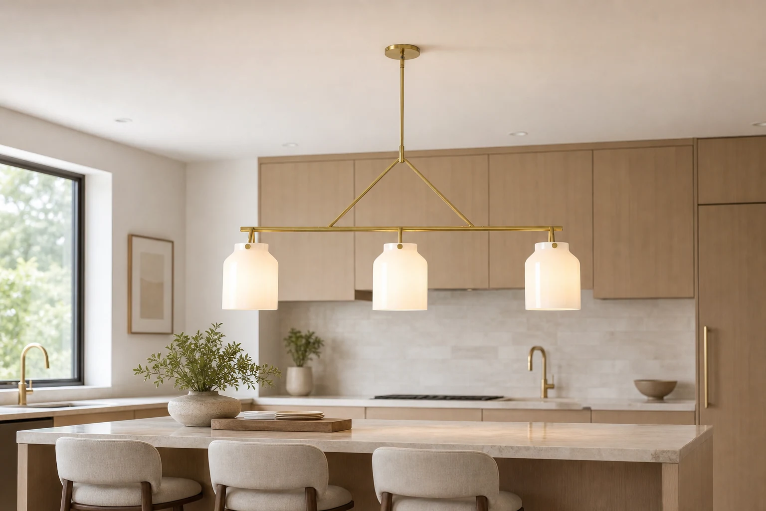 Lampa wisząca Hanton używana w ciepłych wnętrzach