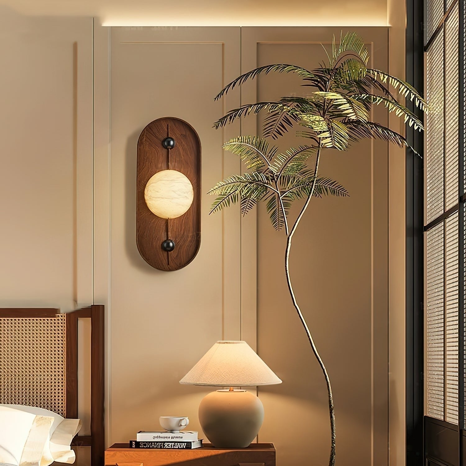 Bezel Alabaster Wall Lamp D393