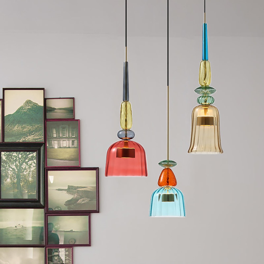 Nordic Colorful Lollipop Glass Pendant Light S97