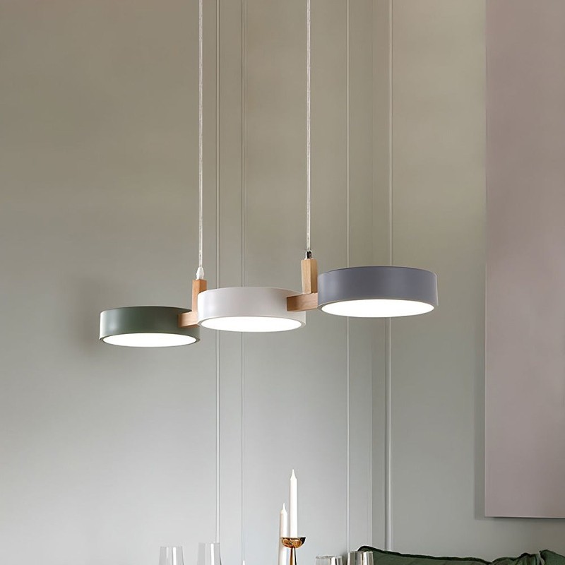 Nordic Modern Simple Macaron 3 Head Pendant Lamp M130