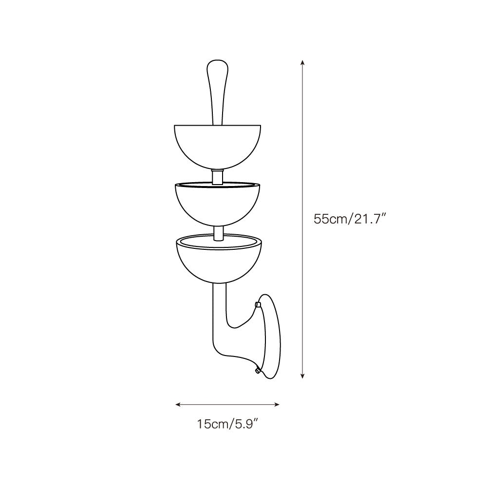 Triple Alabaster Wall Lamp D565