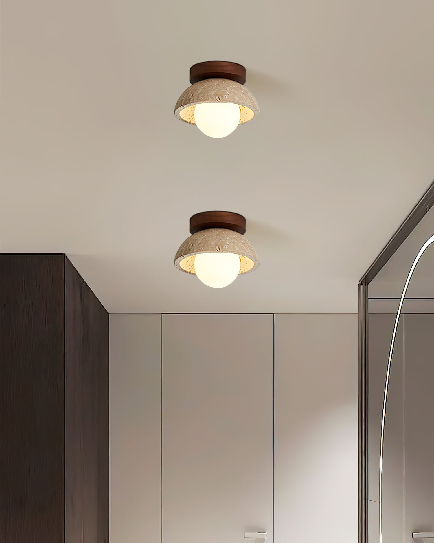 Wabi-Sabi Style Travertine Ceiling Light M221