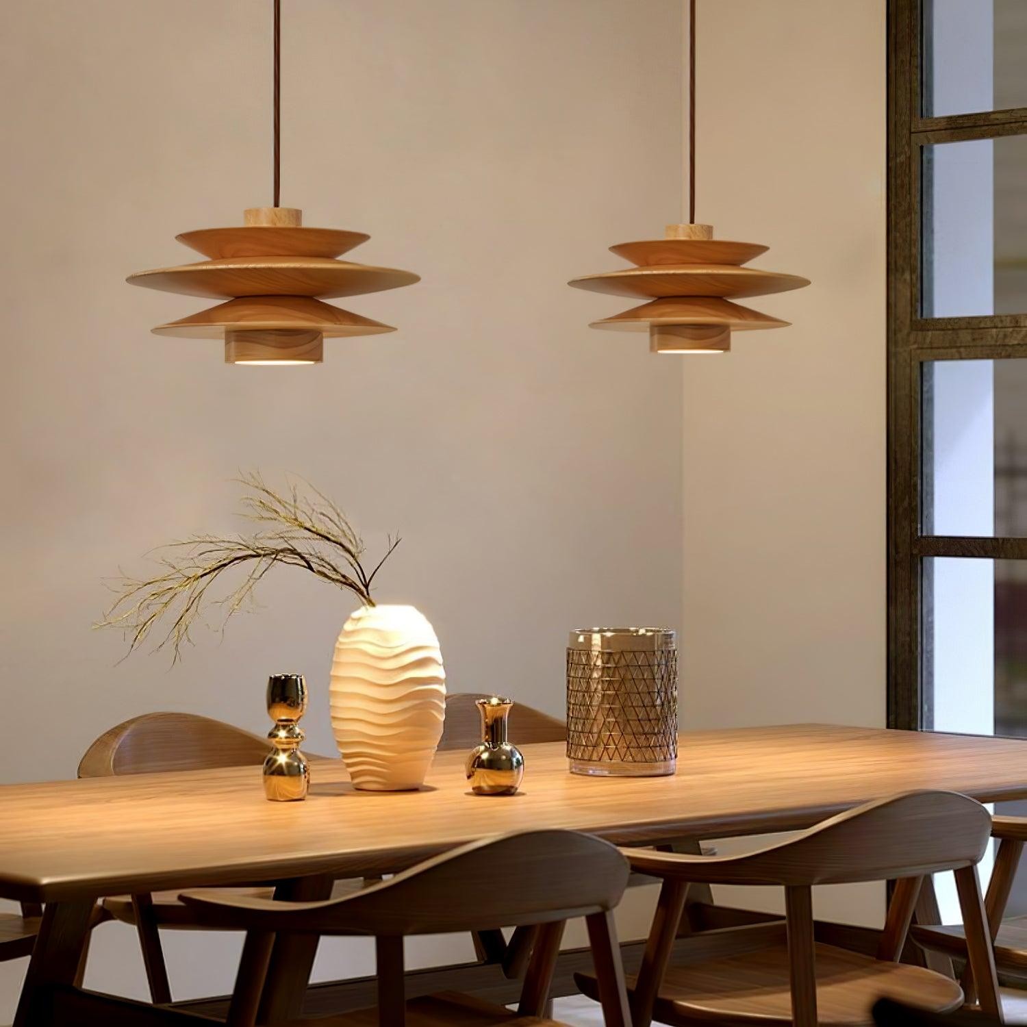 Multi Tiered Disc Pendant Lamp M484