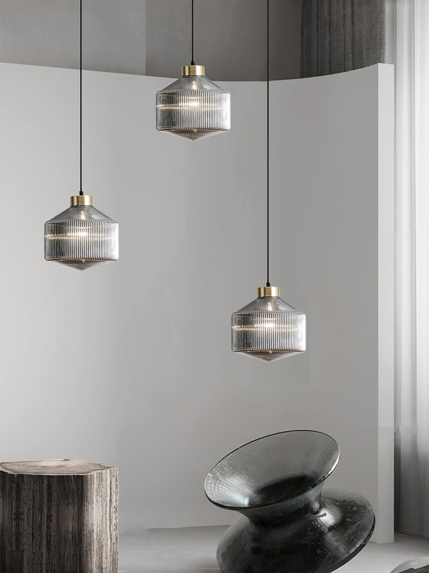 Striped Spinning Top Pendant Light M21