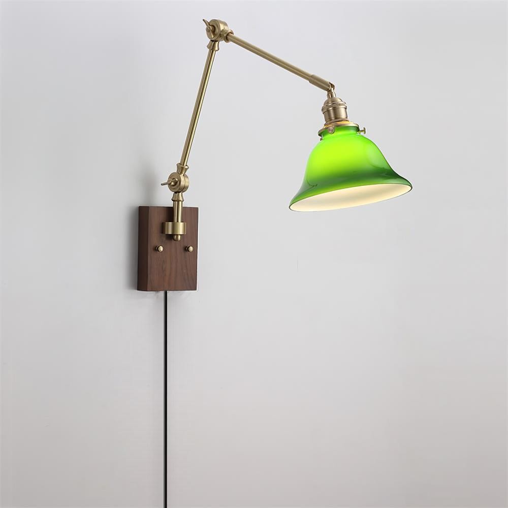 Banker Swing Arm Plug In Wall Light M289