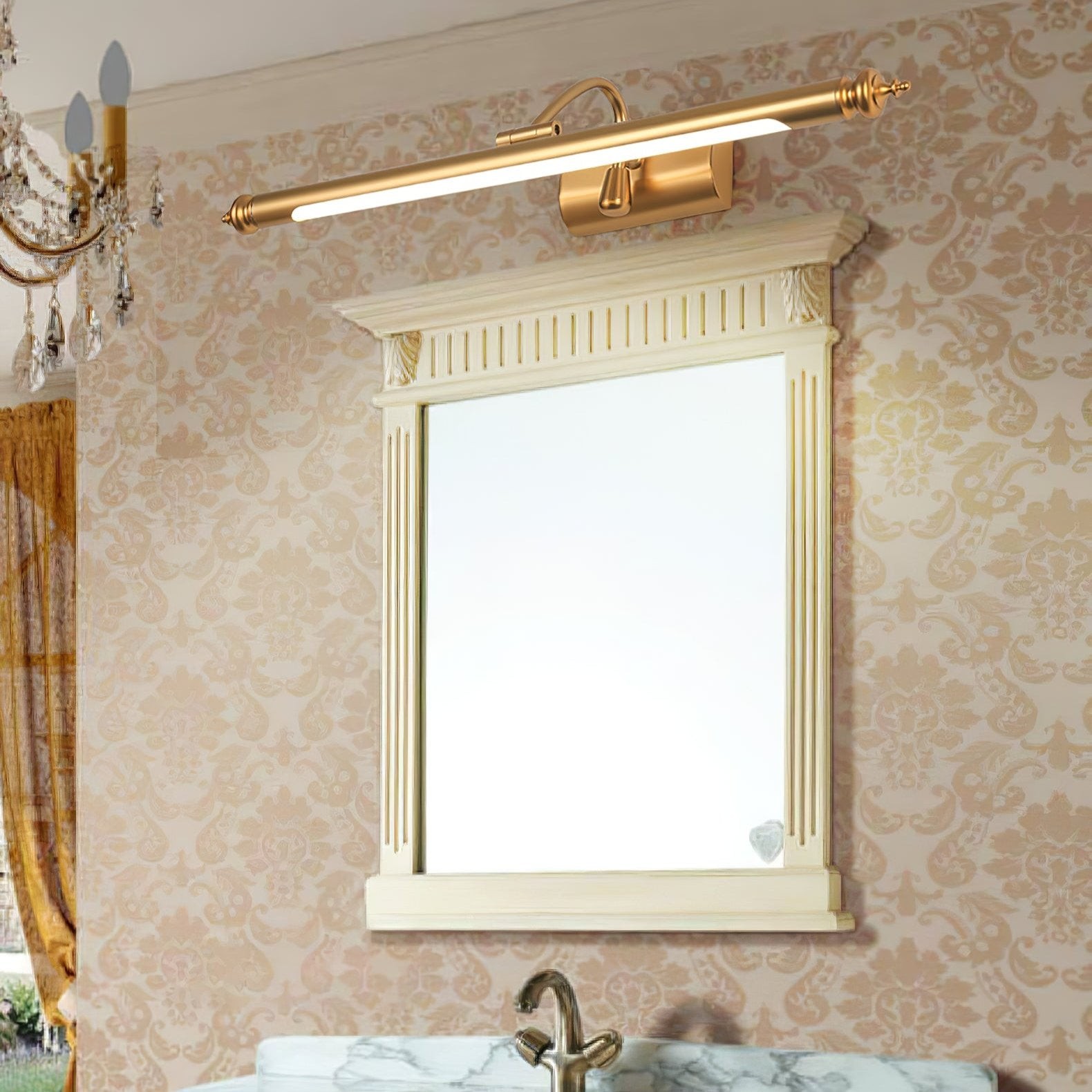 Mirror Front LED Brass Wall Lamp M71