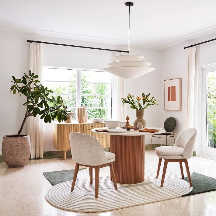 Solivara Minimalist Linen Pendant Light - Perfect for Dining Rooms & Offices T113