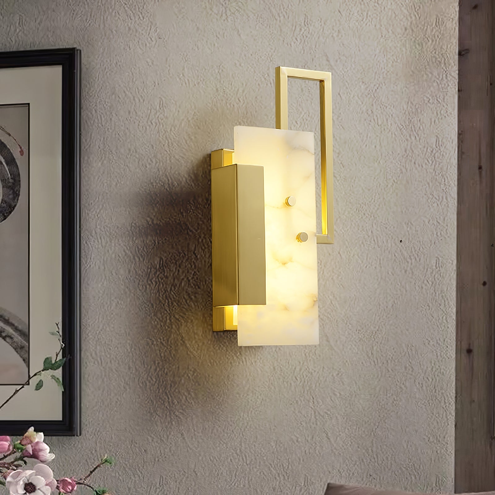Althea Alabaster Wall Sconce D396