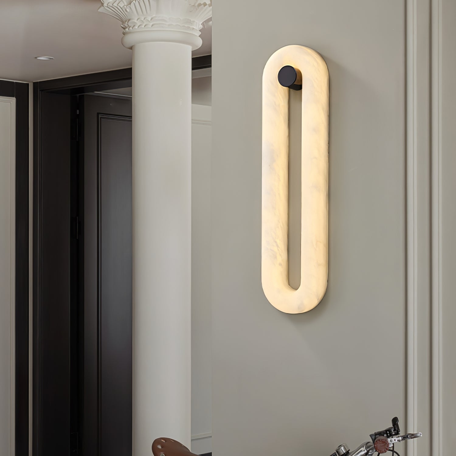 Alabaster Loop Wall Light D394