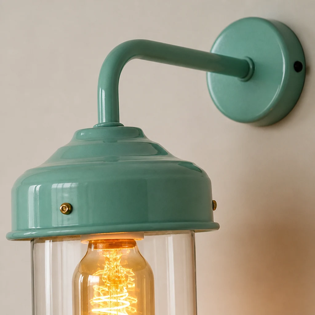 Candy Wall Lamp glass and painted metal detail