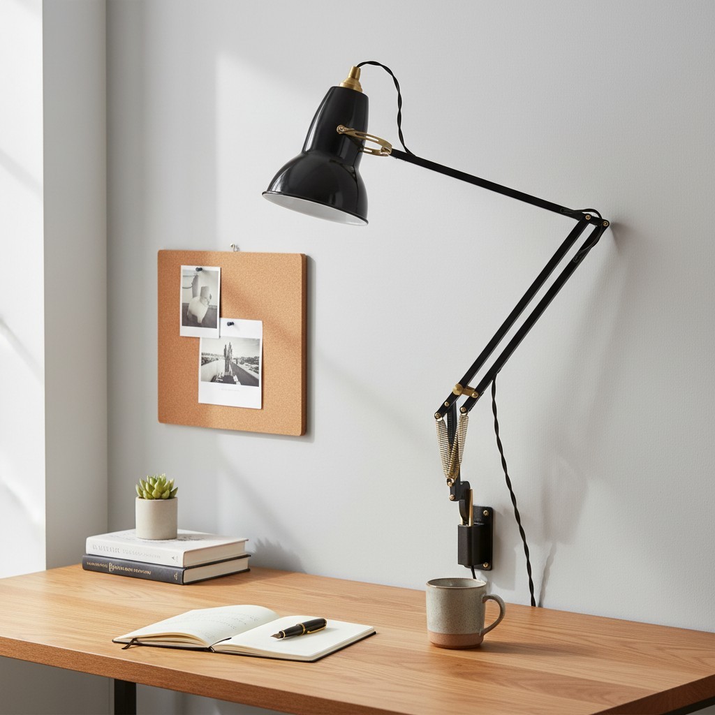 Modryx Adjustable Modern Wall Lamp with Bracket Sleek Aluminium Shade for Living Space T576