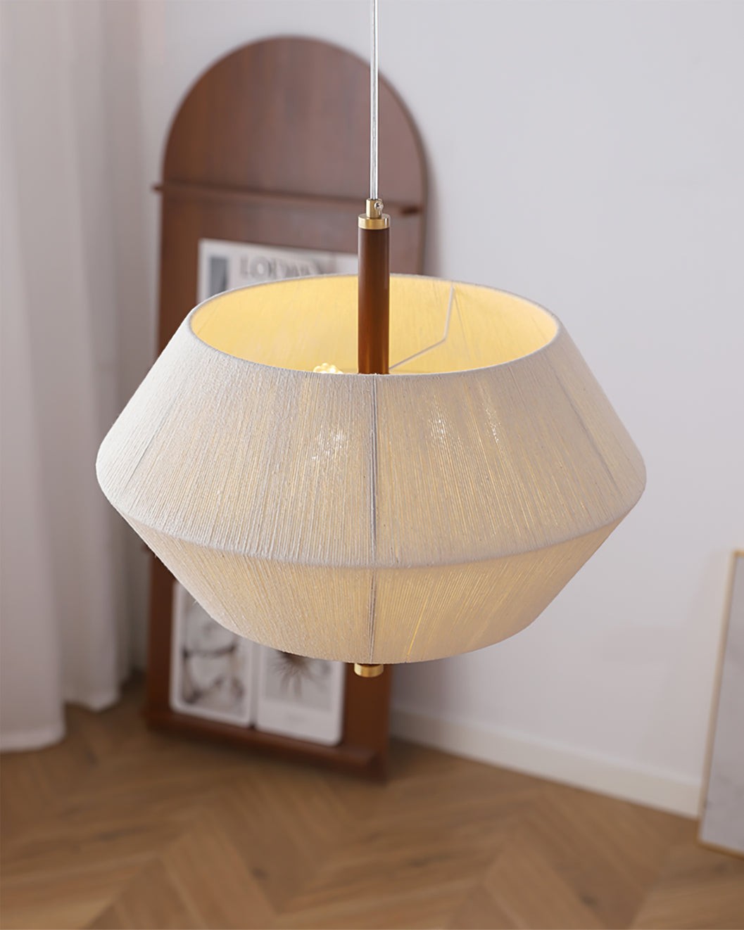 Japanese Wabi-Sabi Style Woven Fabric Pendant Lamp M109
