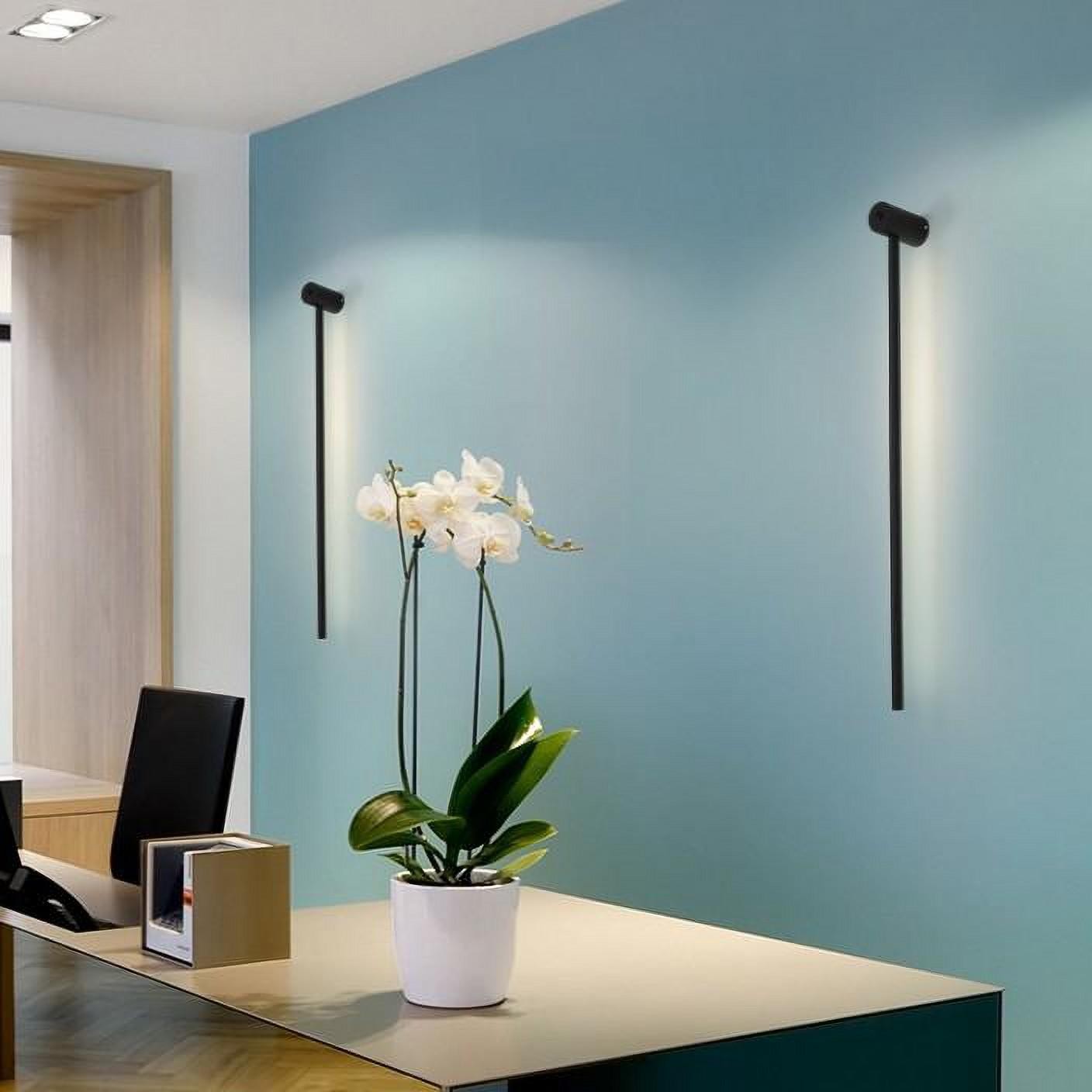 Modern Industrial Black Linear LED Wall Light