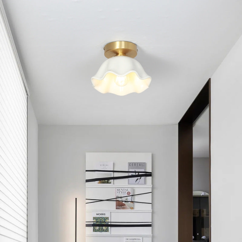 Blossom Glow Mid-Century Ceramic Ceiling Light D952