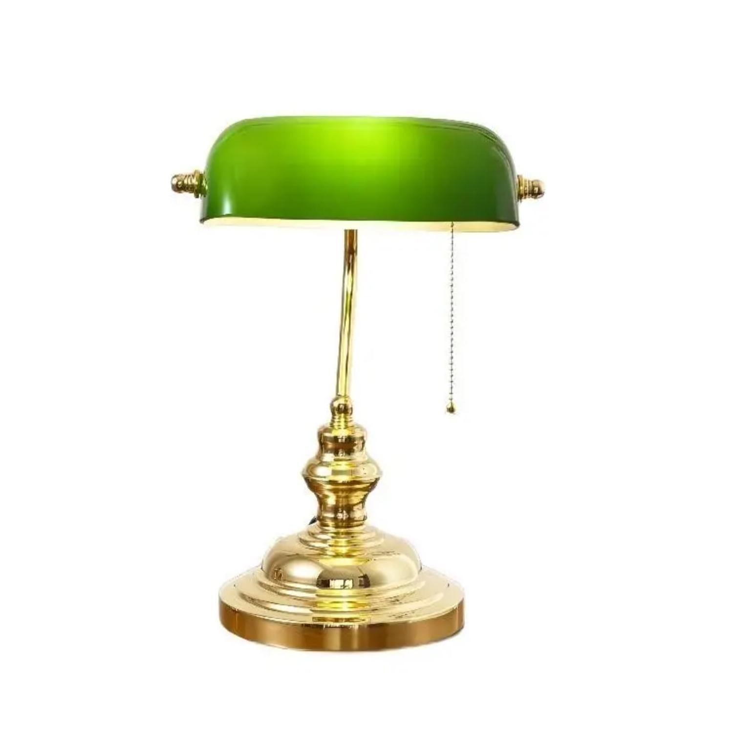 Vintage Glass Banker Desk Lamp Library Table Lamp S53