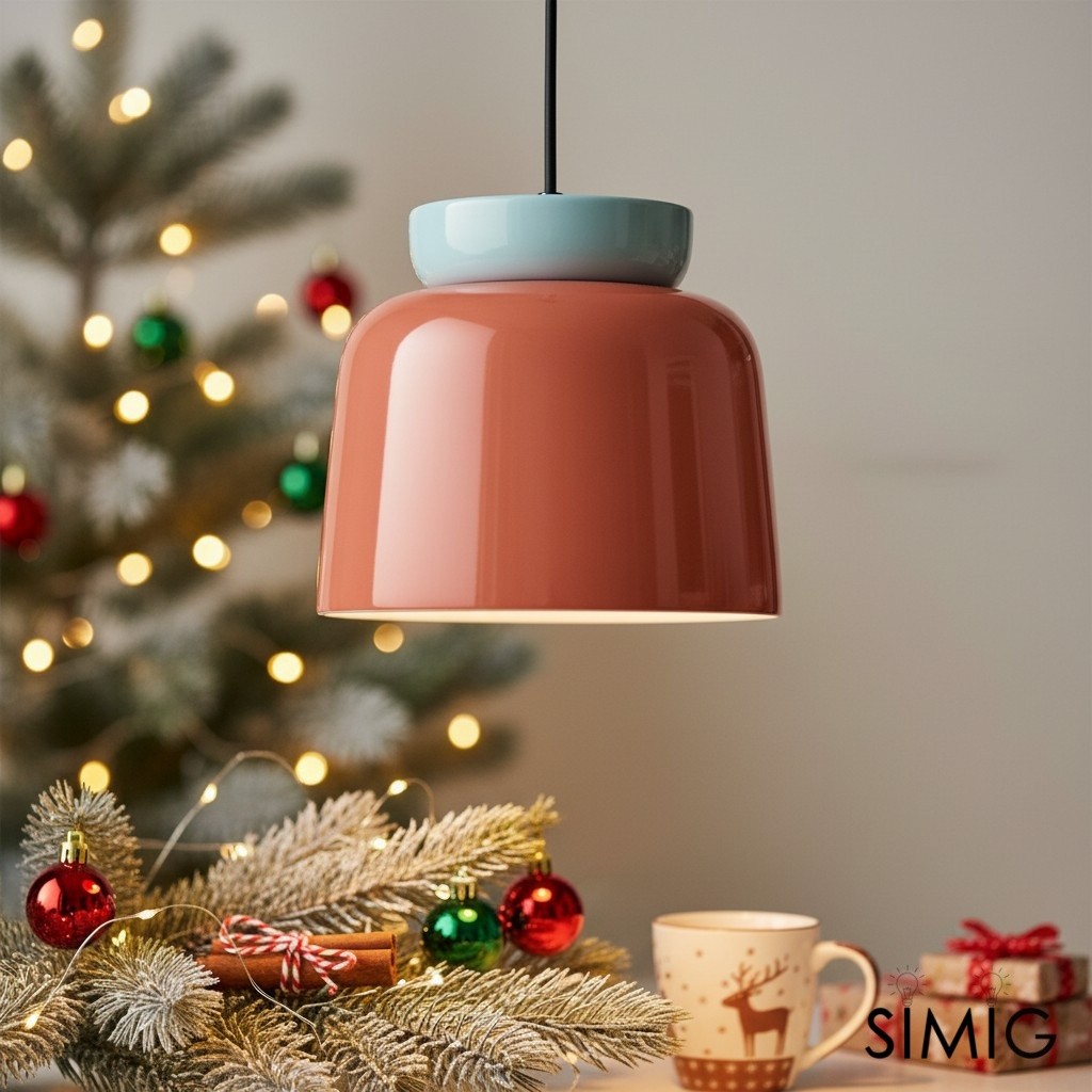Fiesta Colorful Bowl-Shaped Ceramic Pendant Light for Dining Room T068
