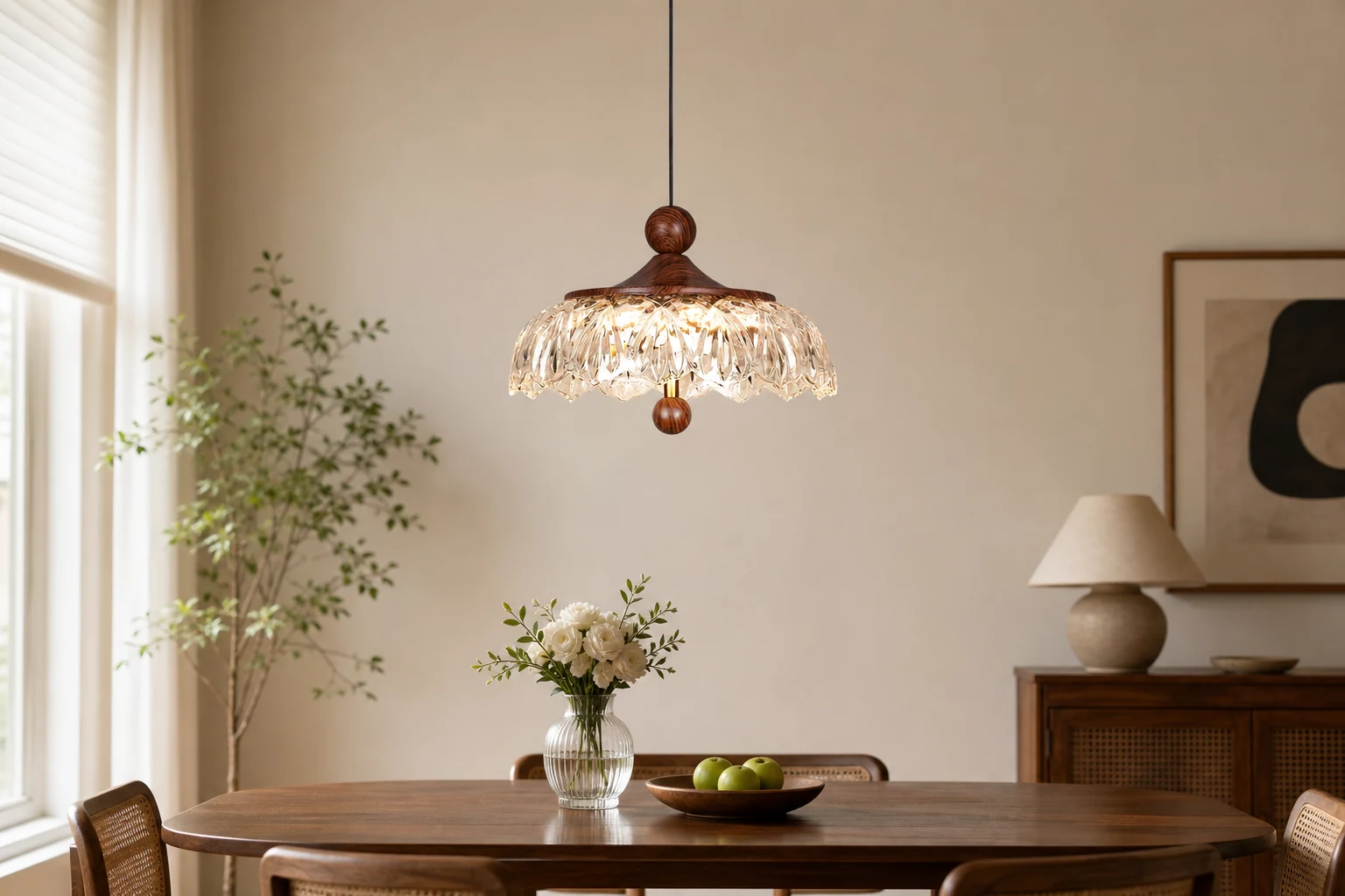 Promienna lampa wisząca D151, scena produktu w kontekście