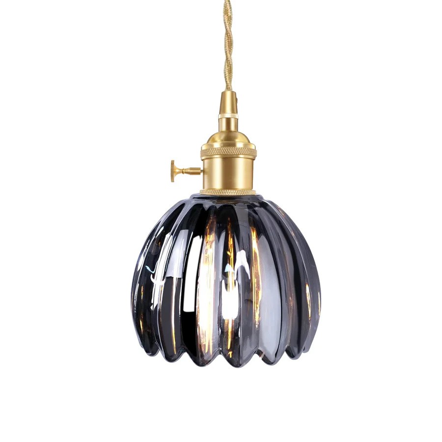 Japanese Retro Glass Flower Pendant Light S28