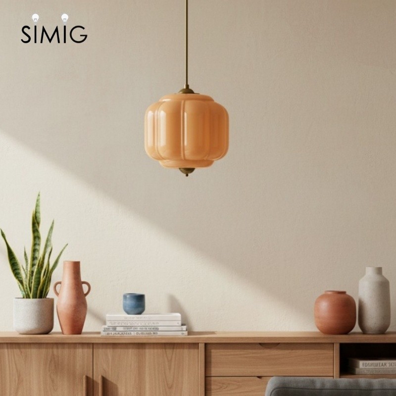 Vintage Cream Glass Pendant Light – Eloise Retro Chandelier S195