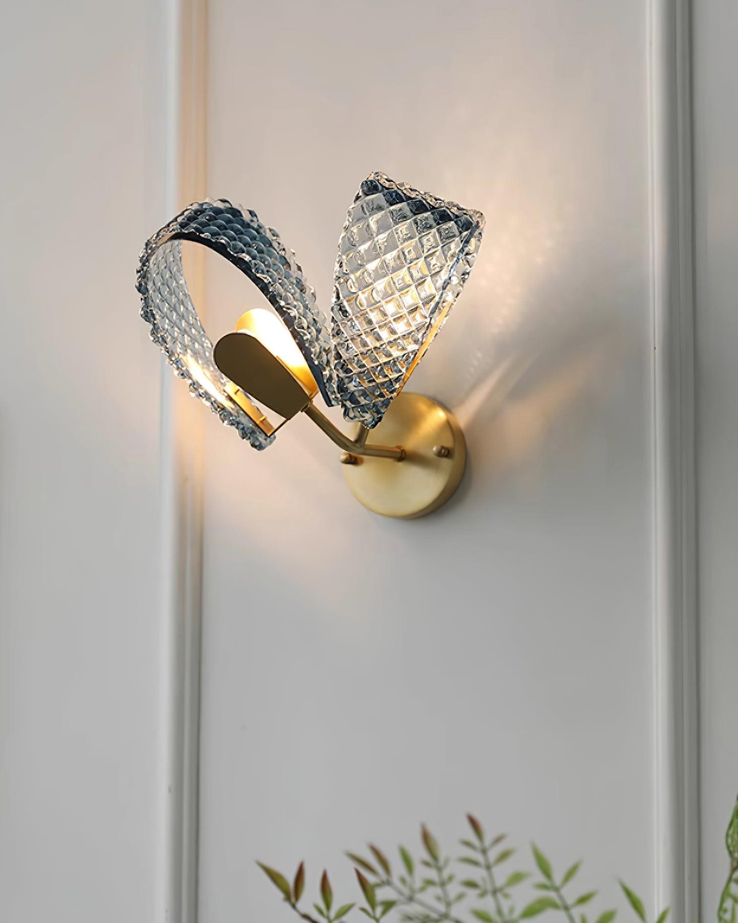 Creative Light Luxury Blue Ribbon Wall Lamp M283