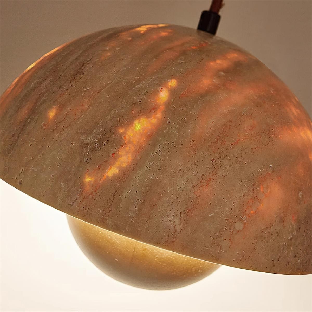 Natural Travertine Flower Bud Design Pendant Lamp G70