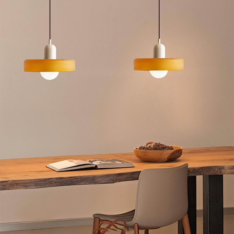 Morandi Glass Disc Orb Pendant Lamp S85