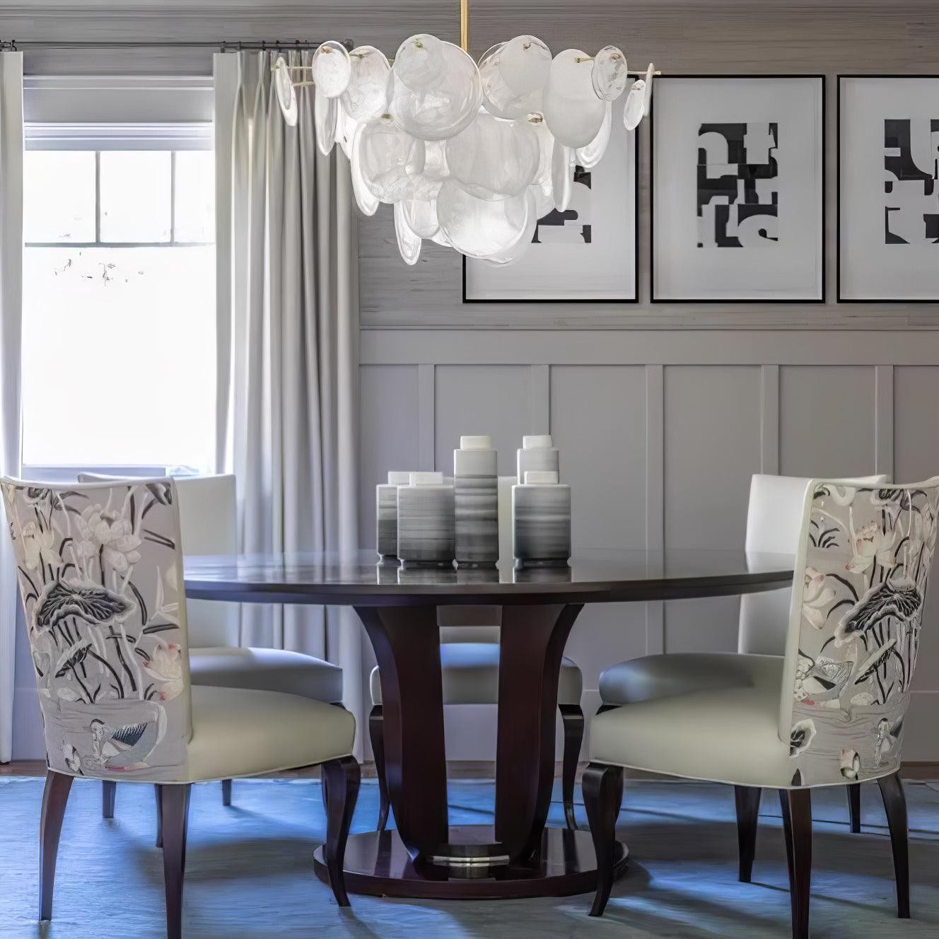 Brass Discs Cascading Chandelier M573